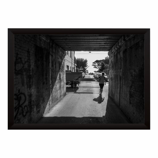 Urban Walking Black & White Wall Art | Street Photography