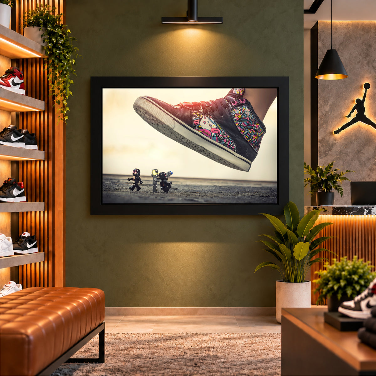 Colorful Sneakers Wall Art | Fashion Shoes Artwork | Modern Footwear Decor