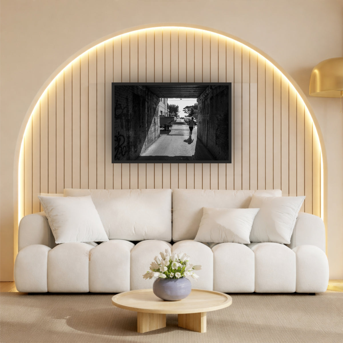 Urban Walking Black & White Wall Art | Street Photography
