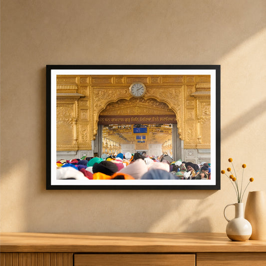 Sri Harmandir Sahib (Golden Temple) – Divine Entrance to the Sanctum | Sacred Sikh Wall Art