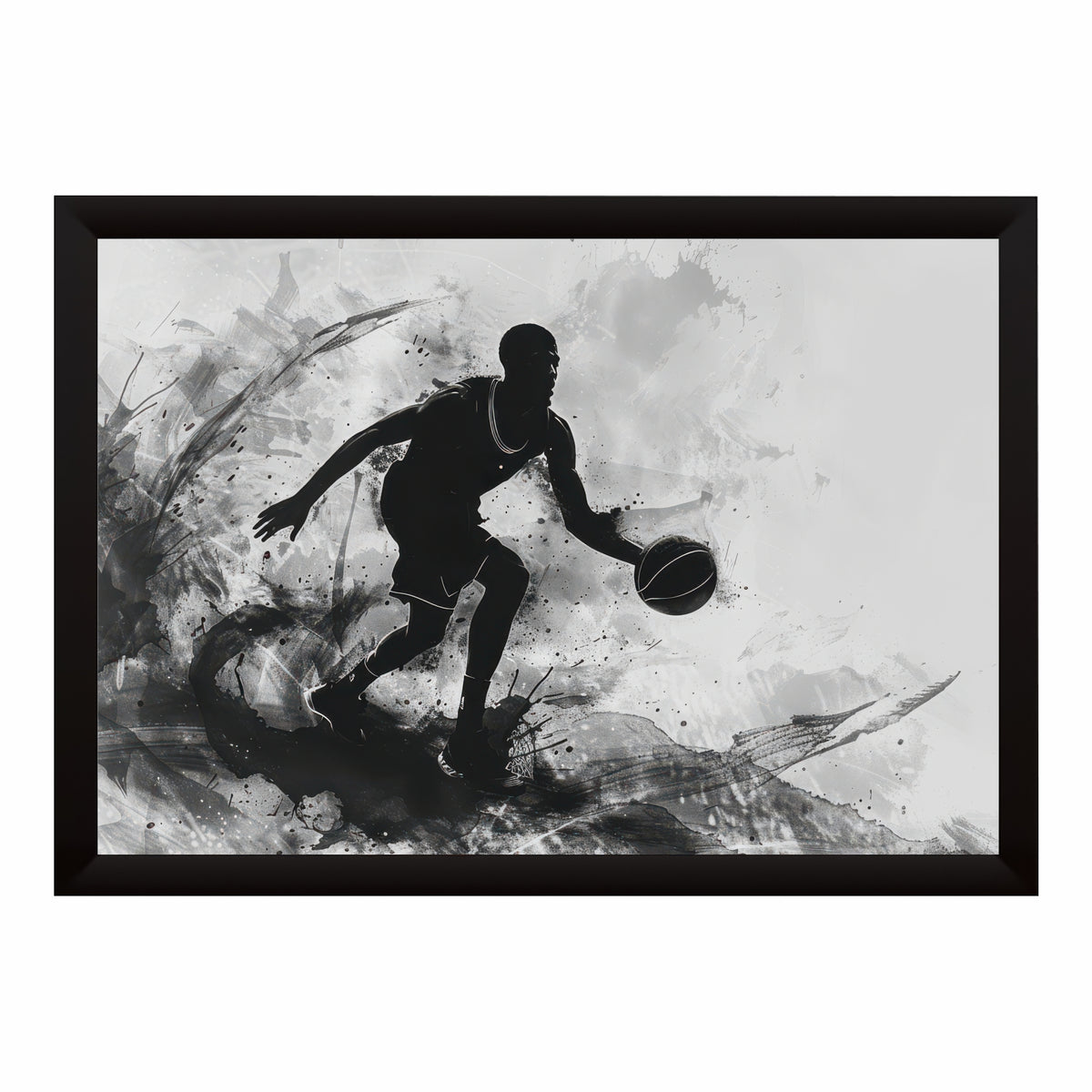 Basketball Wall Art | Framed Basketball Player Artwork | Sports & Motivation Décor