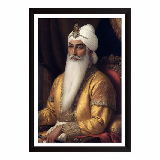 Maharaja Ranjit Singh – The Lion of Punjab | Royal Sikh Heritage Wall Art