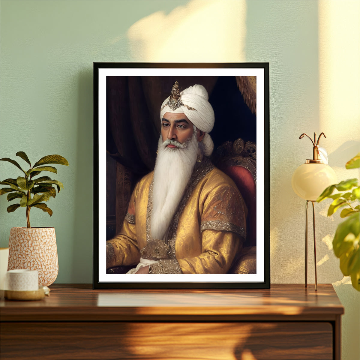 Maharaja Ranjit Singh – The Lion of Punjab | Royal Sikh Heritage Wall Art