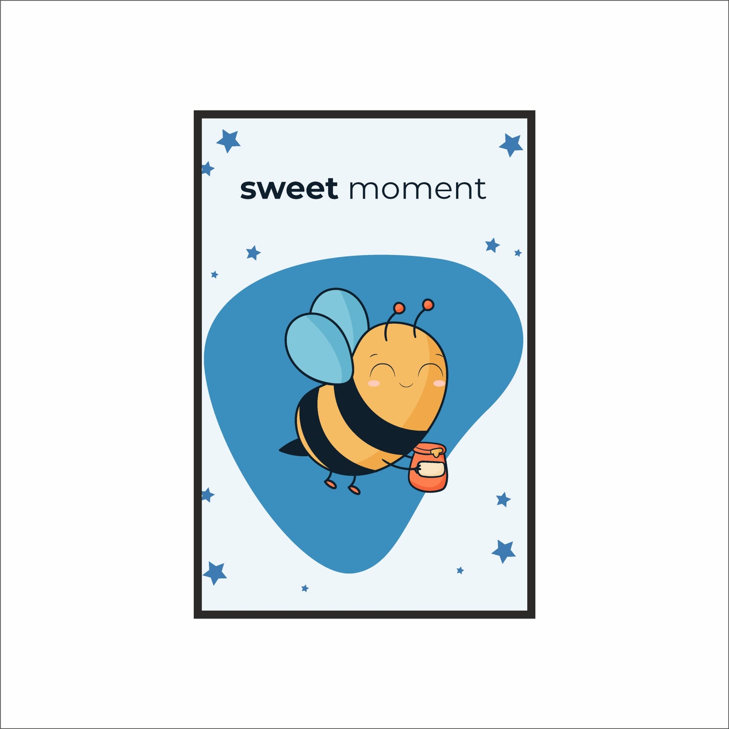 Sweet Bee Wall Frame – “Sweet Moment” 🐝💛
