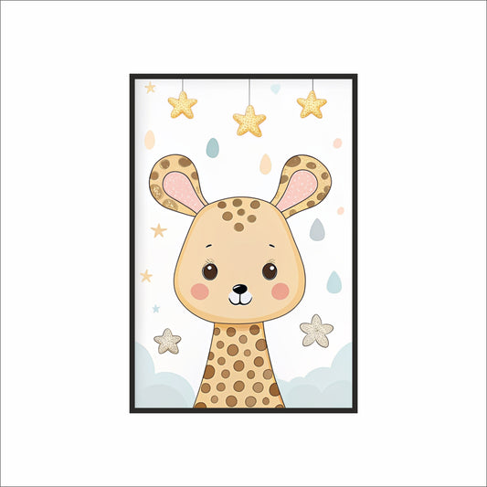 Sunny Cheetah Wall Frame – Cute Animal Art for Kids’ Room Décor 🐆🌼