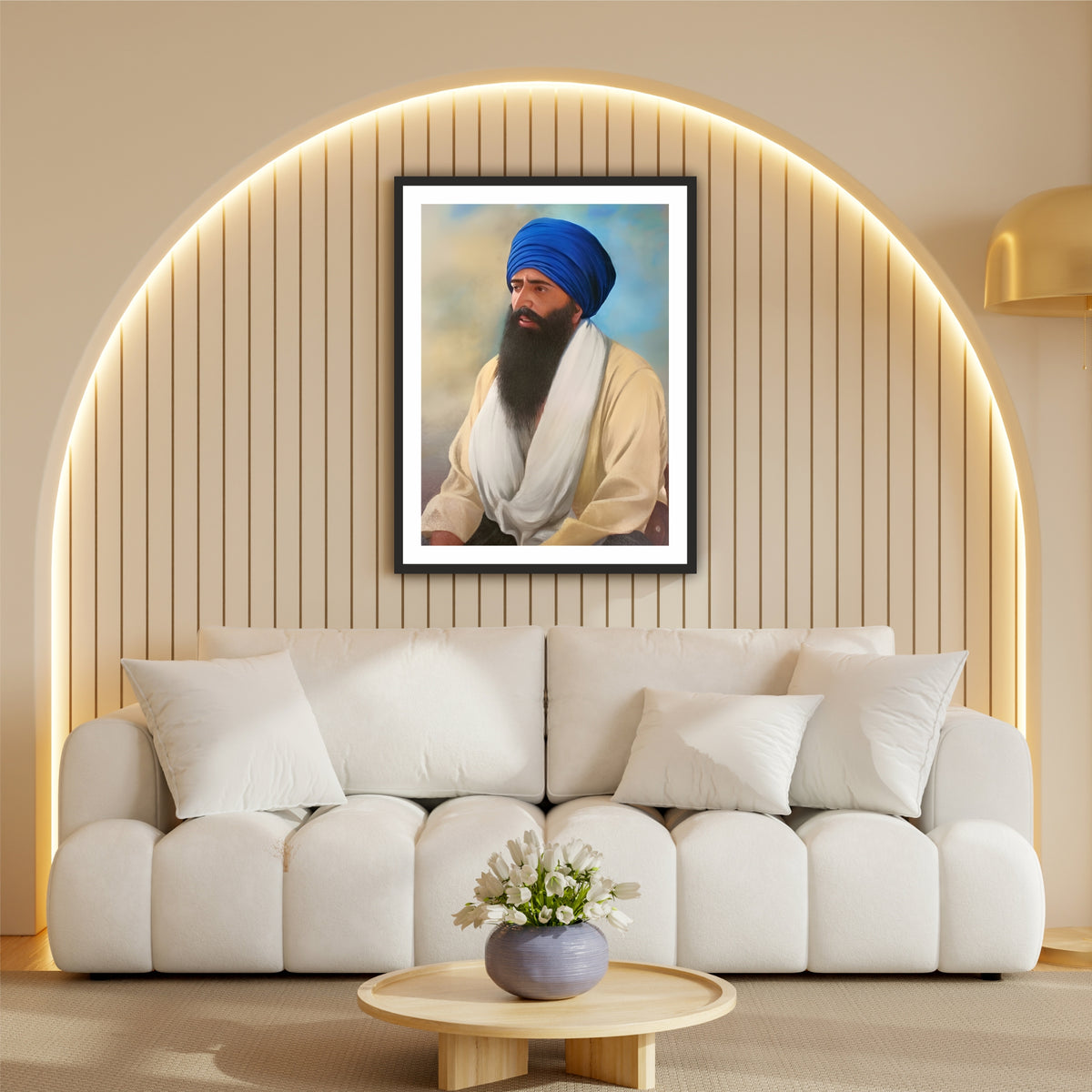 Sant Jarnail Singh Bhindranwale – Inspirational Sikh Portrait | Premium Spiritual Wall Art