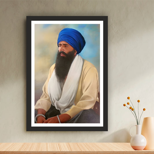 Sant Jarnail Singh Bhindranwale – Inspirational Sikh Portrait | Premium Spiritual Wall Art