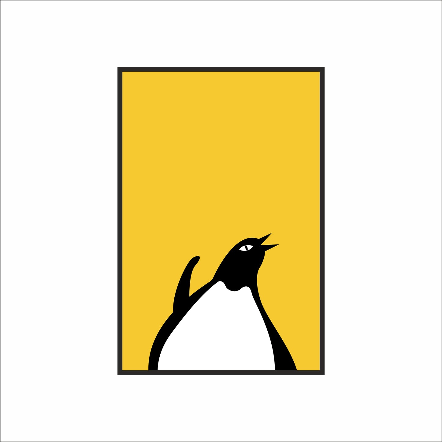 Playful Penguin Wall Frame – Cute Animal Art for Kids’ Room Décor 🐧💛
