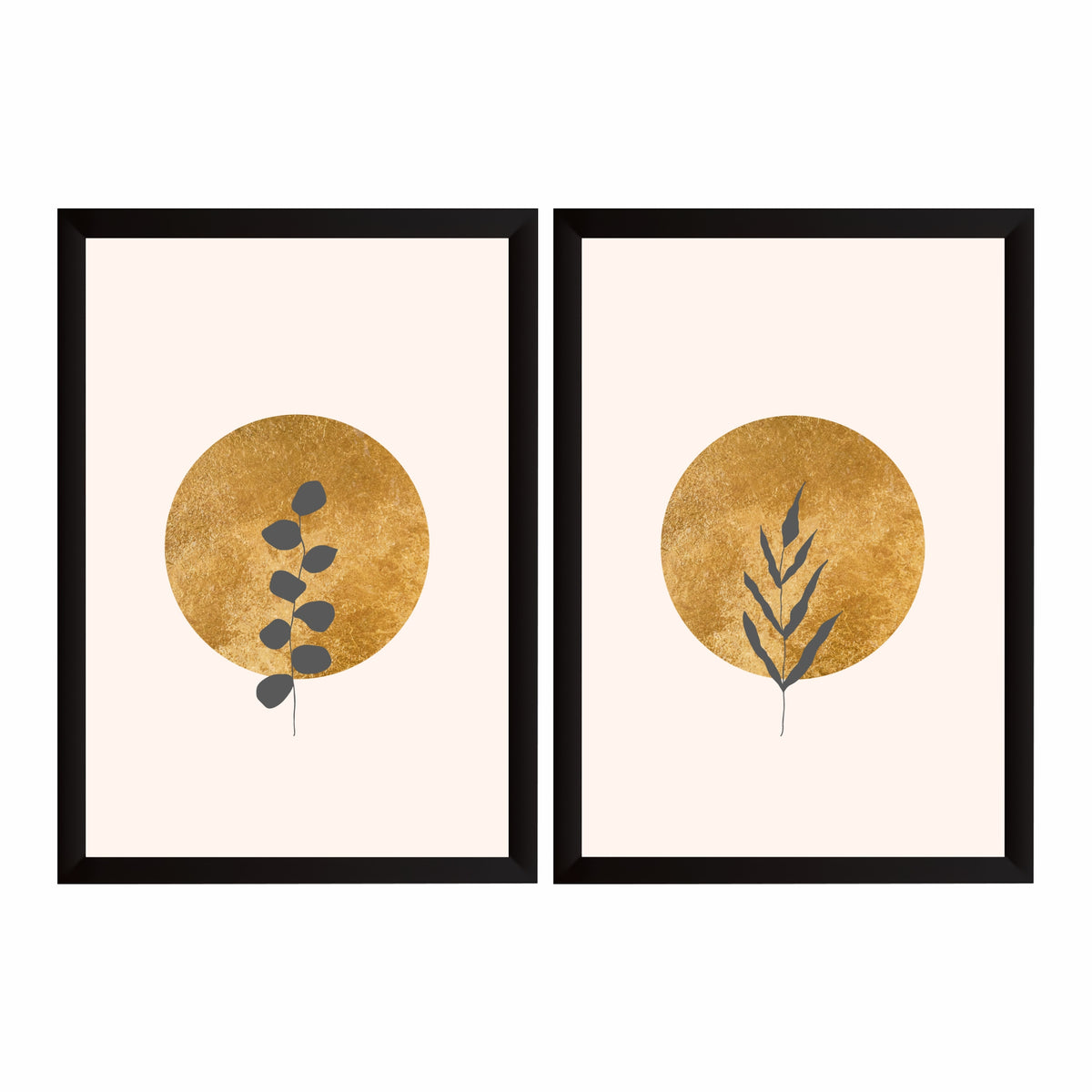Desert Landscape Wall Art Set of 2 | Minimalist Mountain Sunset Tree Nature Prints