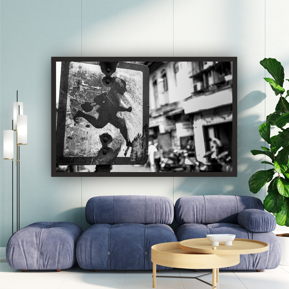 Vintage Street Sign Black & White Wall Art | Urban Photography