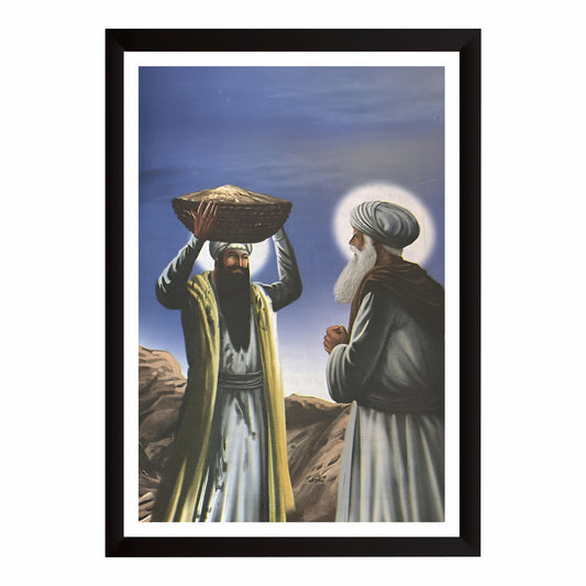 Guru Amar Das Ji & Bhai Jetha (Guru Ram Das Ji) – The Spirit of Seva | Sikh Spiritual Wall Art