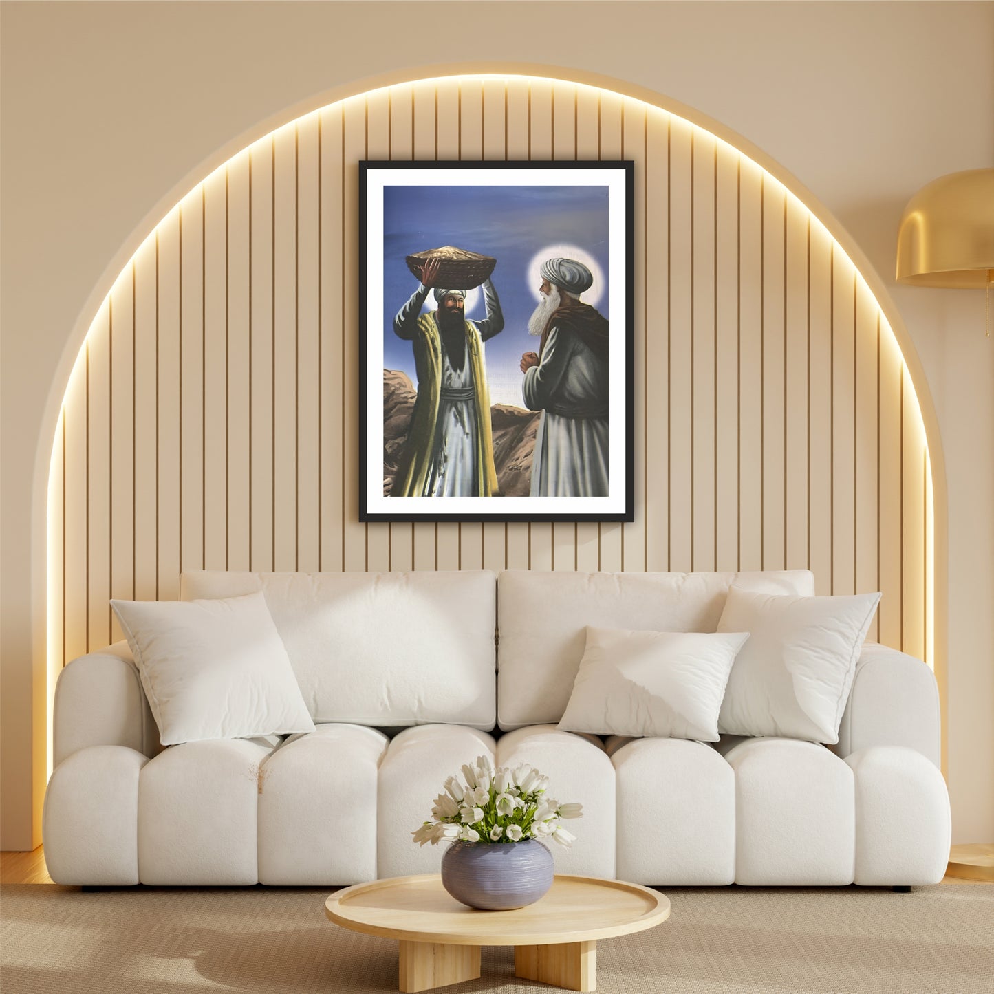 Guru Amar Das Ji & Bhai Jetha (Guru Ram Das Ji) – The Spirit of Seva | Sikh Spiritual Wall Art