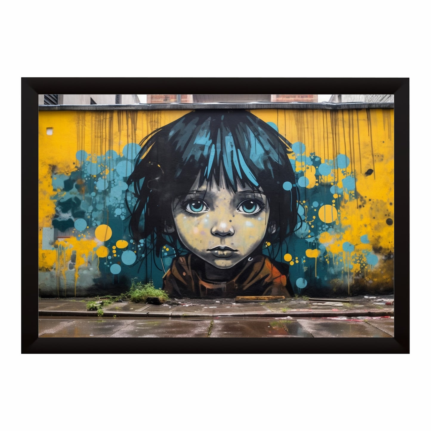 Street Art Girl Wall Art | Urban Graffiti Canvas Print | Modern Pop Art Wall Decor | Colorful Contemporary Mural Artwork