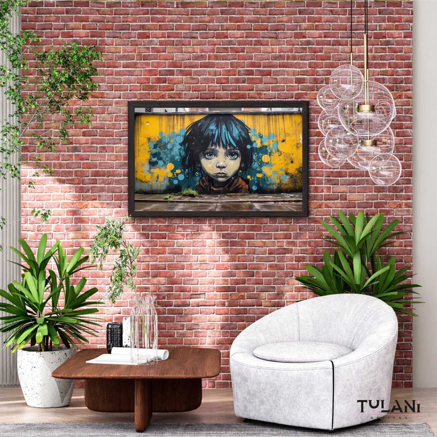 Street Art Girl Wall Art | Urban Graffiti Canvas Print | Modern Pop Art Wall Decor | Colorful Contemporary Mural Artwork