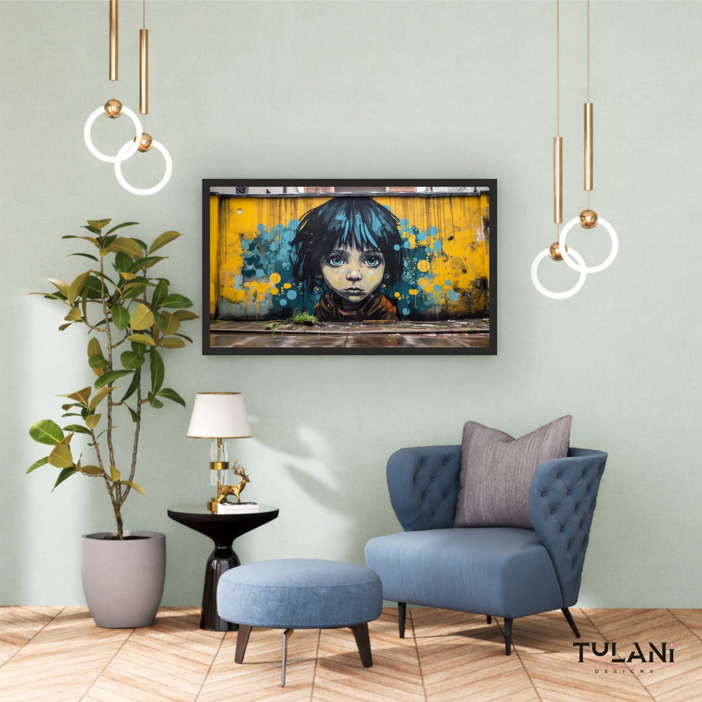 Street Art Girl Wall Art | Urban Graffiti Canvas Print | Modern Pop Art Wall Decor | Colorful Contemporary Mural Artwork