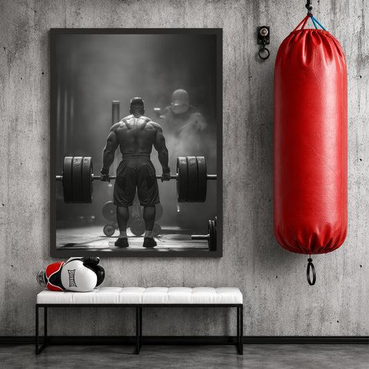 Black & White Deadlift Wall Art | Powerlifting Gym Decor | Strength Canvas