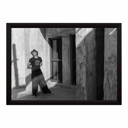 Vintage Man Portrait Black & White Wall Art | Street Photography