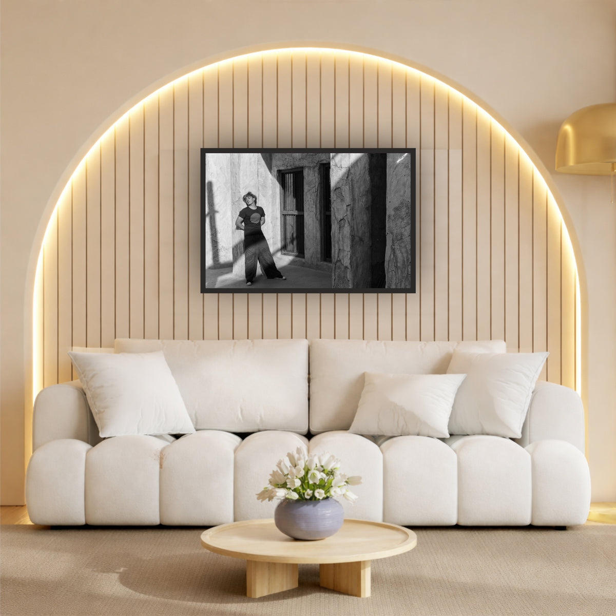 Vintage Man Portrait Black & White Wall Art | Street Photography