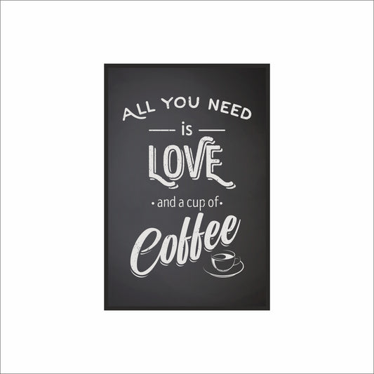 All You Need is Love & Coffee – Classic Coffee Wall Frame ☕❤️