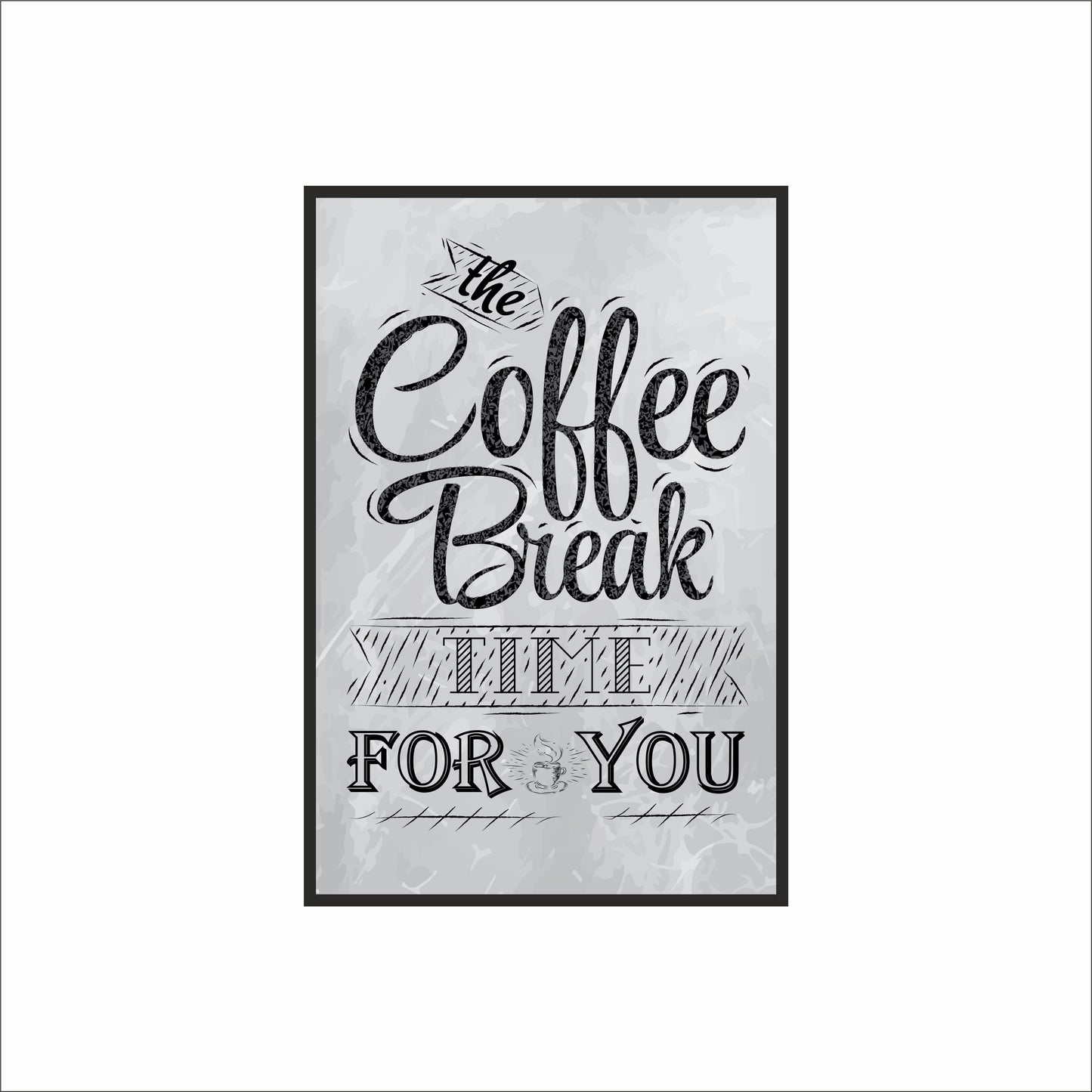 Coffee Break Time for You – Retro-Style Coffee Wall Frame ☕🖤