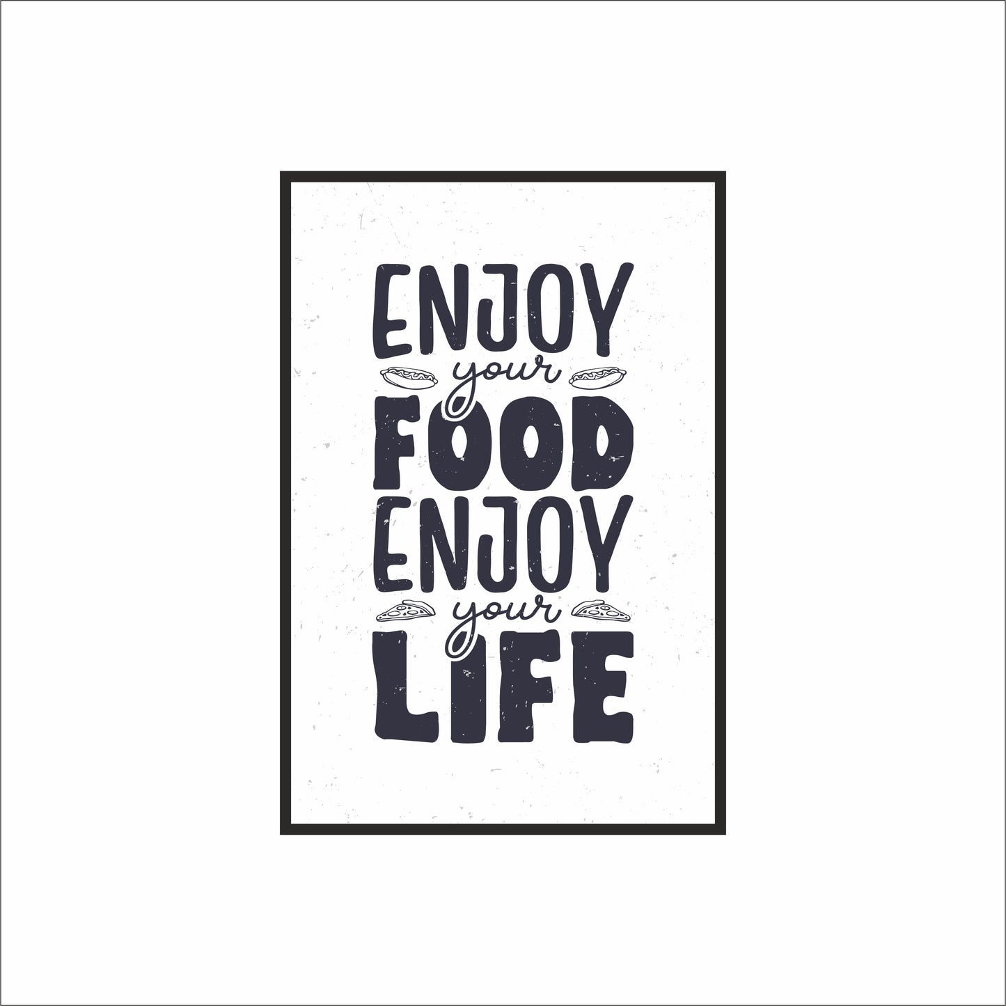 Enjoy Your Food, Enjoy Your Life – Motivational Kitchen Wall Frame 🍽️✨