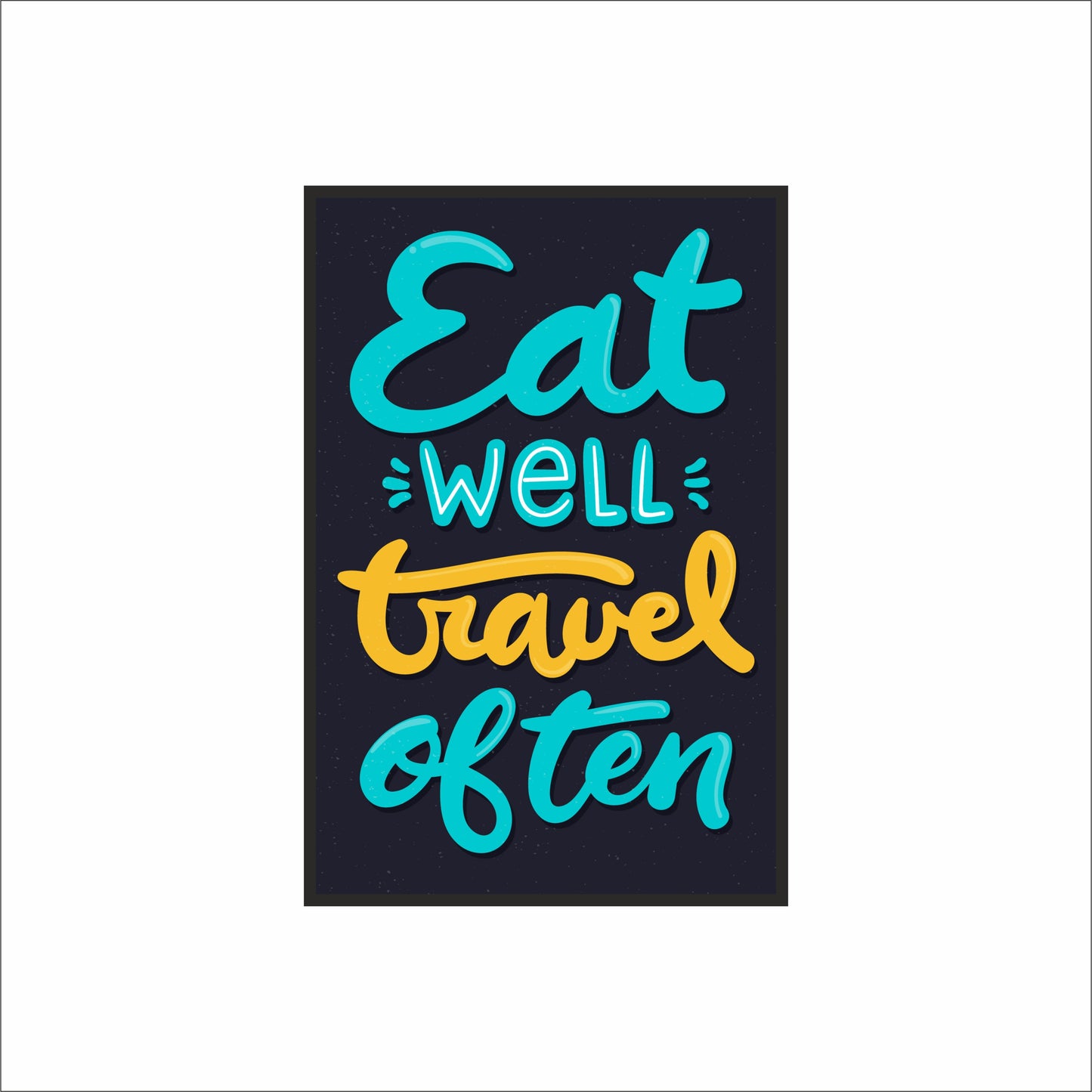 Eat Well, Travel Often – Motivational Wall Frame 🌍✨
