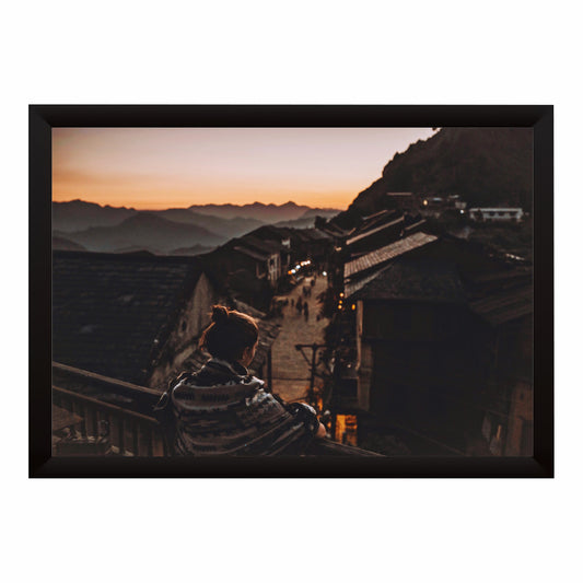 Mountain Village Sunset Wall Art | Travel Photography