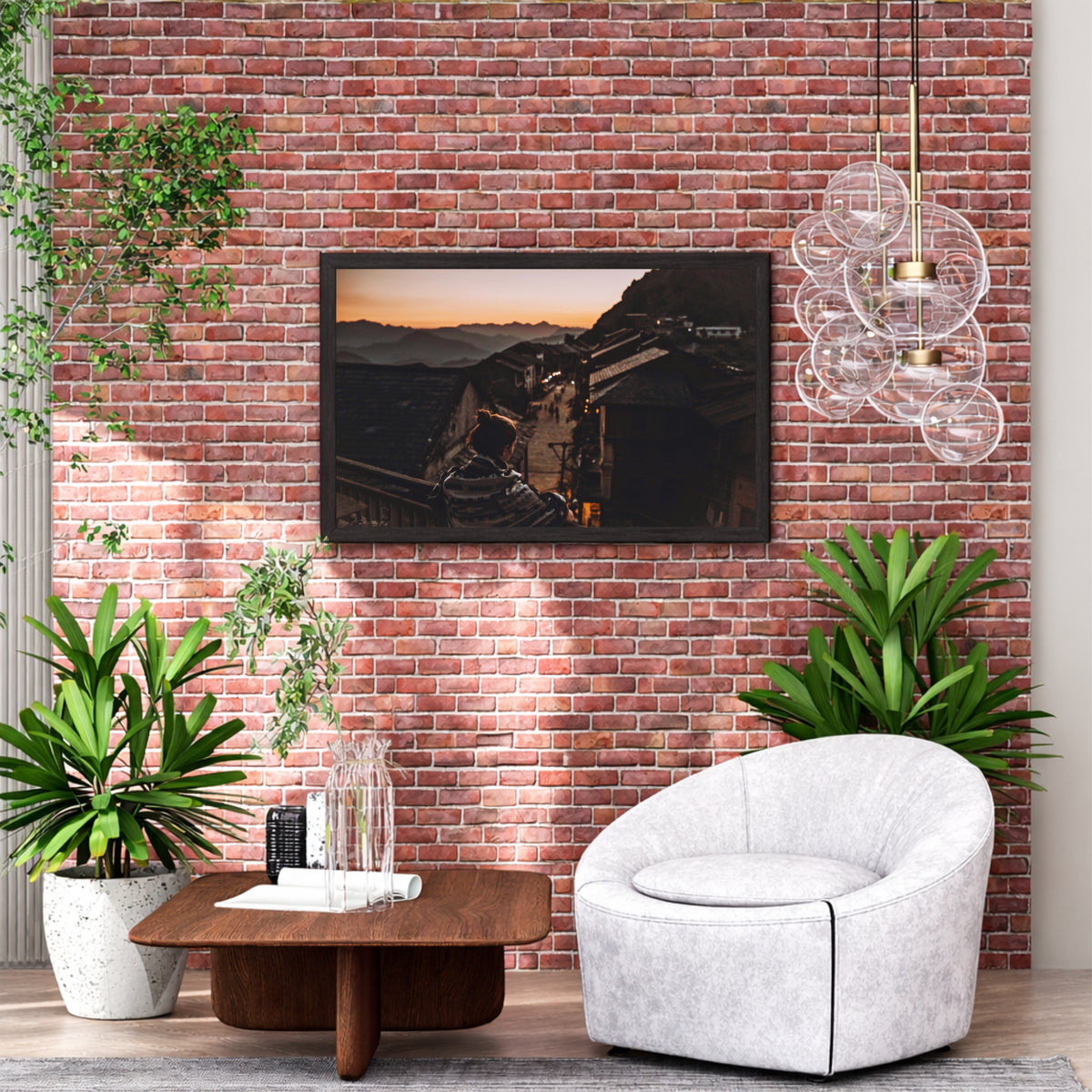 Mountain Village Sunset Wall Art | Travel Photography