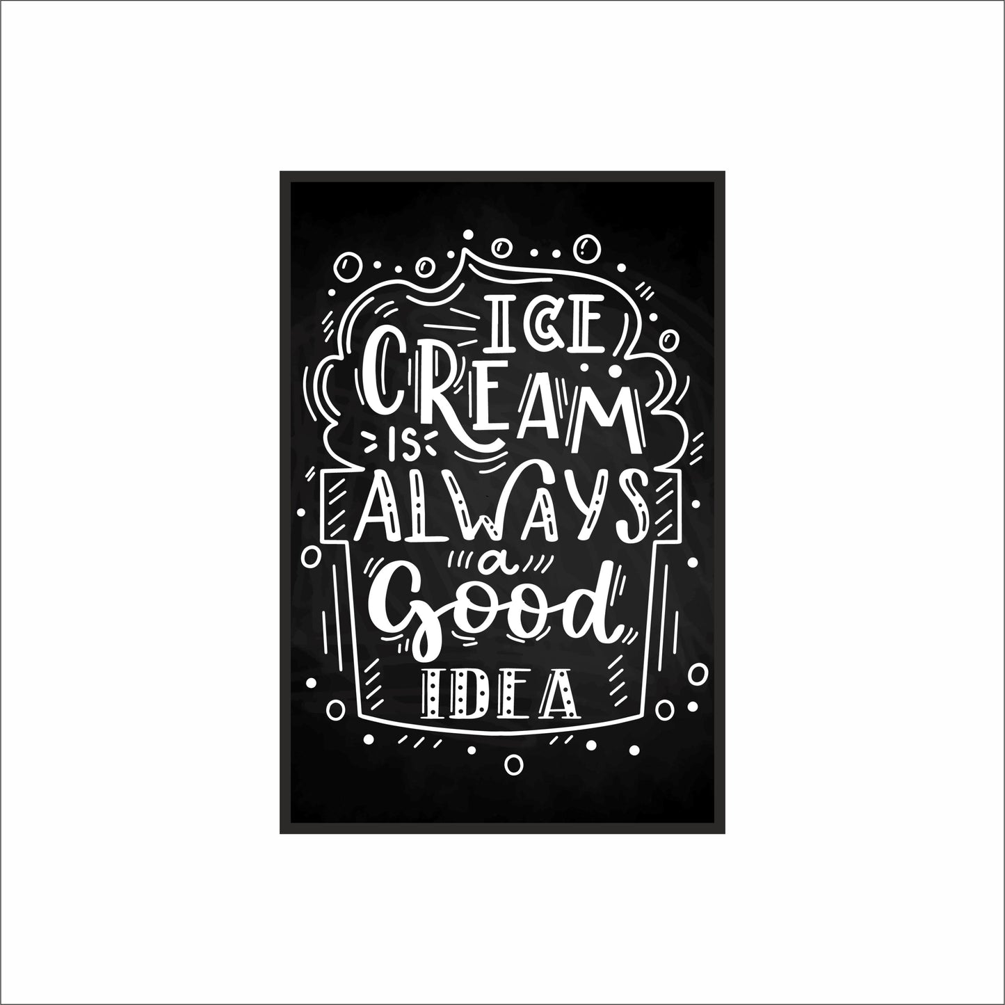 Ice Cream Is Always a Good Idea – Fun Dessert Wall Frame 🍦✨
