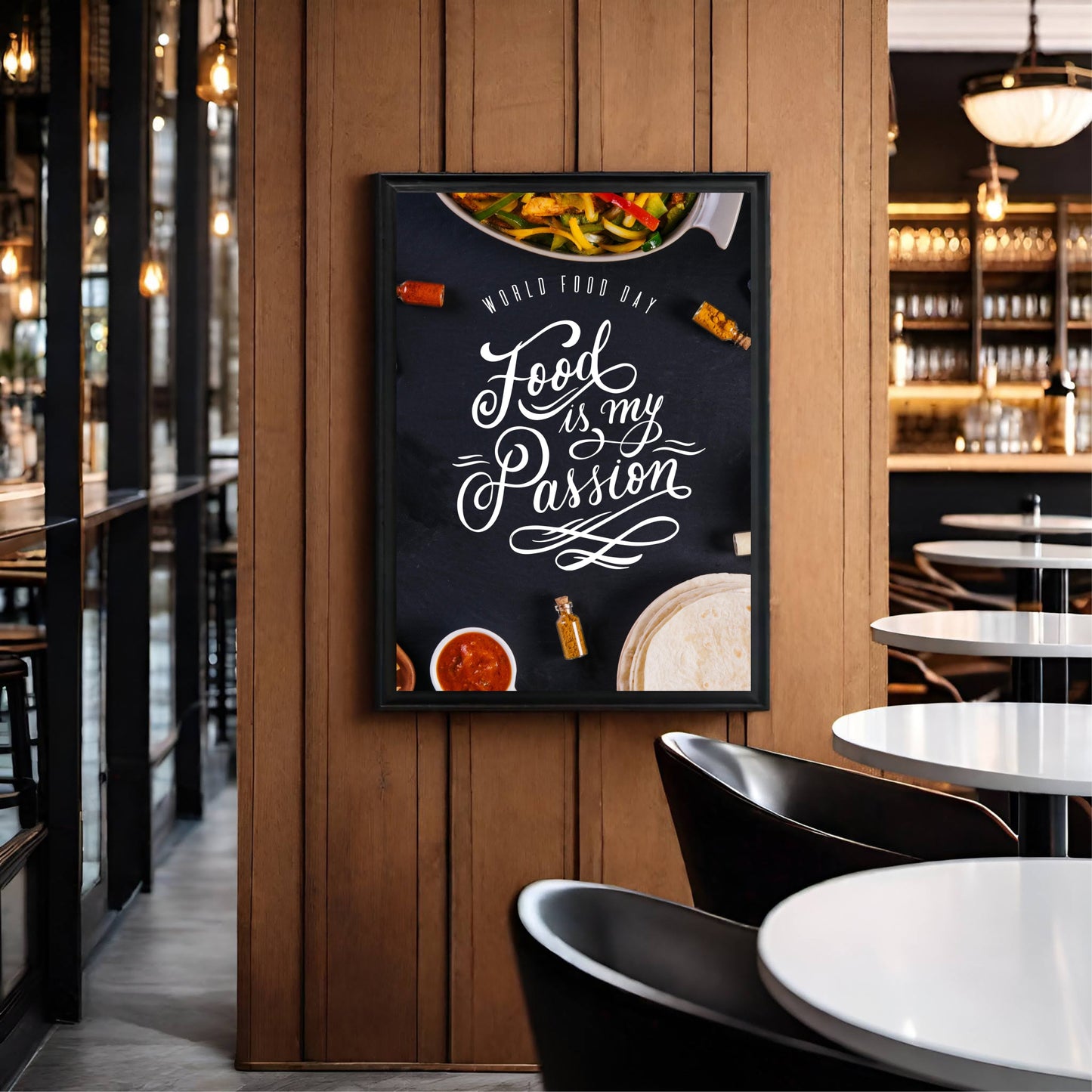 Food is My Passion – World Food Day Wall Frame 🍲✨