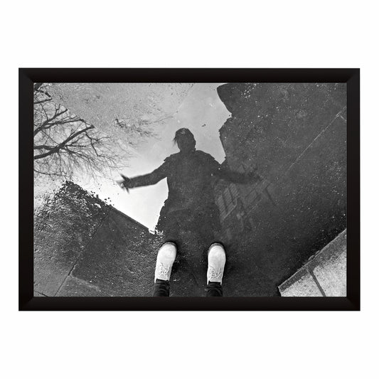 Vintage Street Photography Wall Art | Shadow Reflection