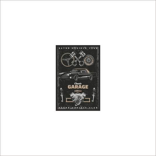 “Classic Garage” Wall Frame – Retro Ride Vibes for Auto Enthusiasts 🚗🔥