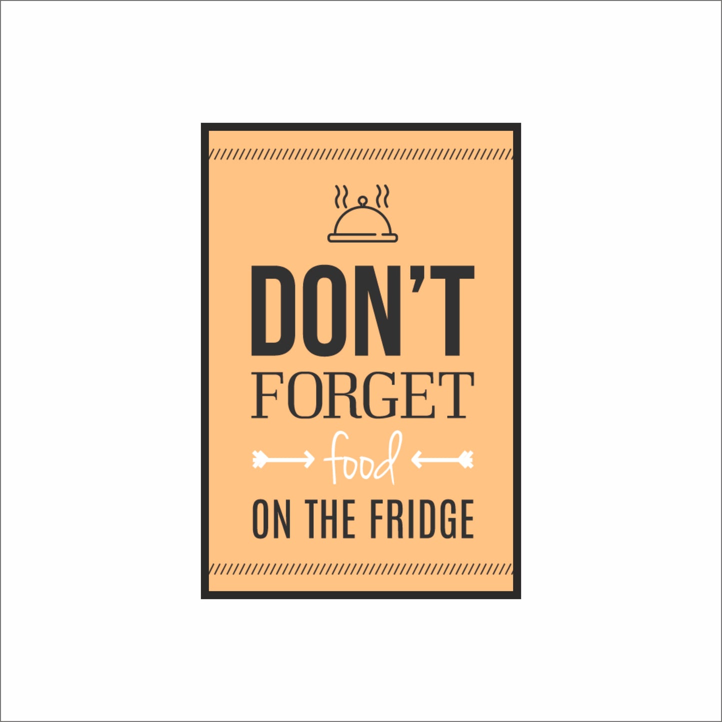 Don’t Forget Food on the Fridge – Fun Minimal Kitchen Wall Frame 🍽️🧡