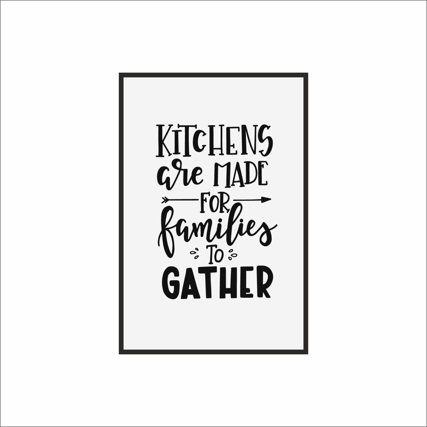 Kitchens Are Made for Families to Gather – Heartwarming Family Quote Wall Frame 🍽️🏡