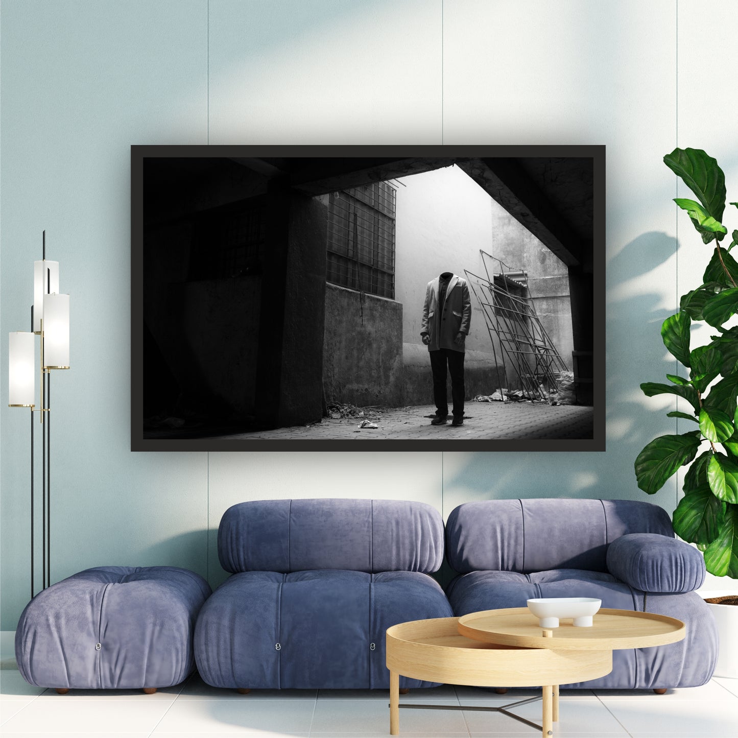 Mystery Man Wall Art | Black & White Urban Photography