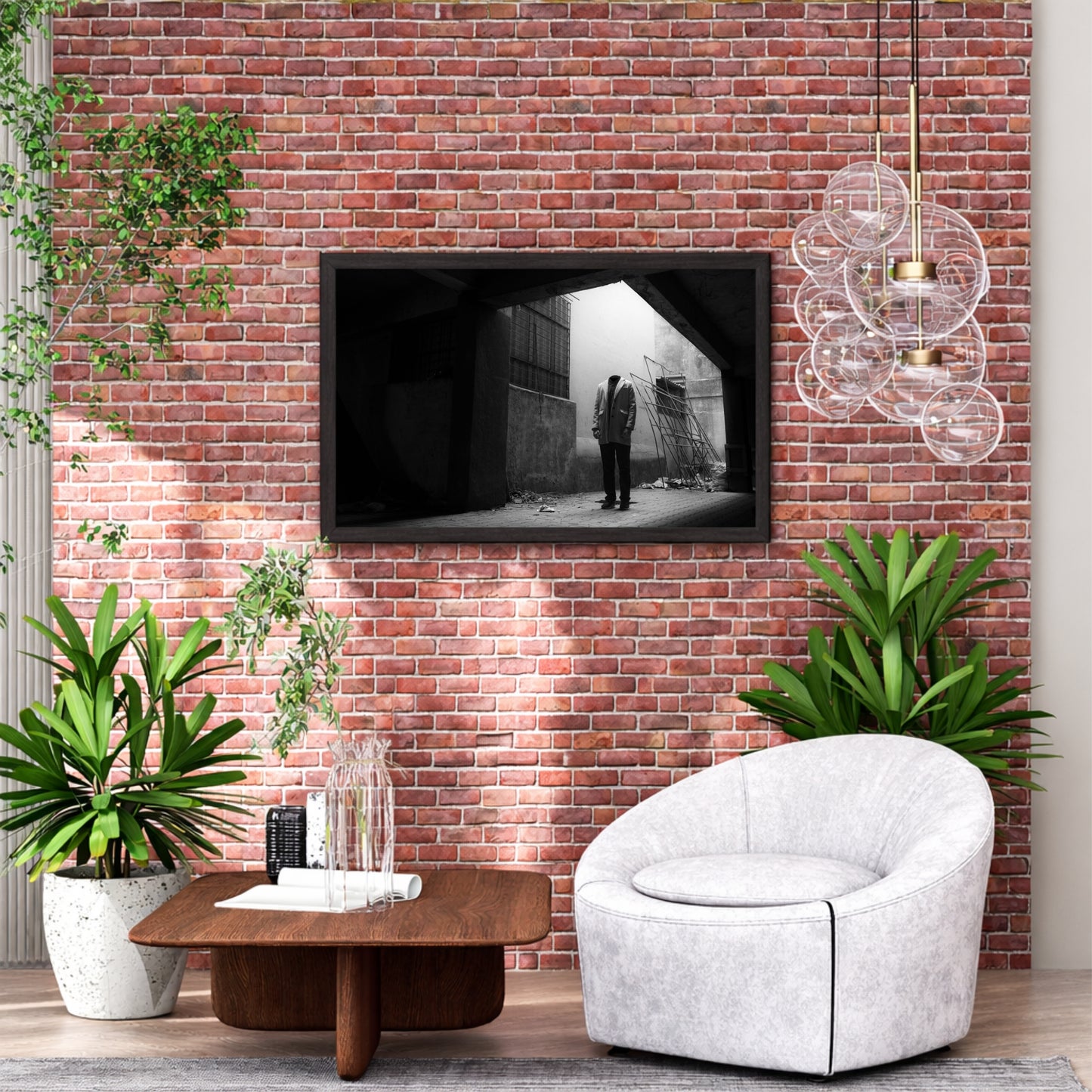 Mystery Man Wall Art | Black & White Urban Photography