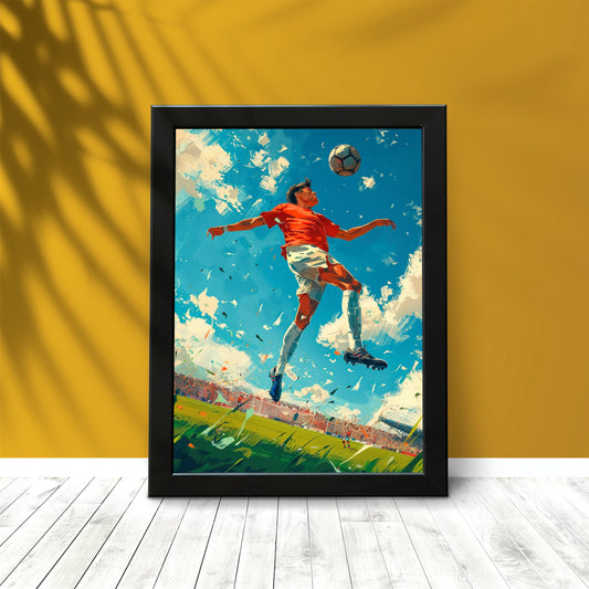 ⚽ Dynamic Football Action Wall Frame – Power & Passion in Motion