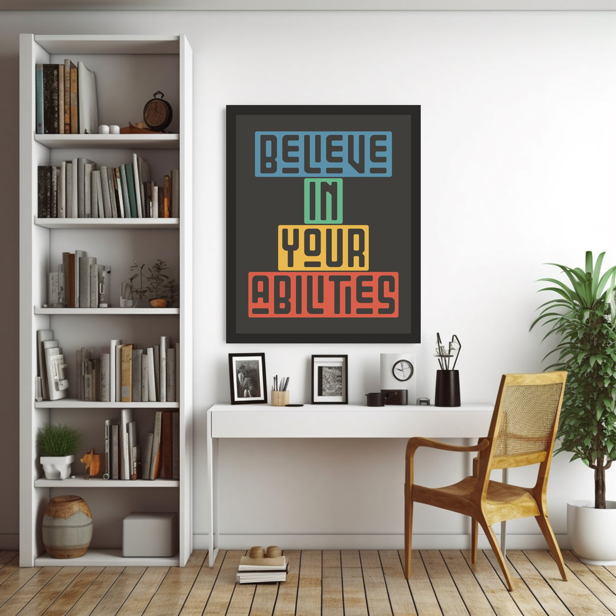 Believe In Your Abilities Wall Art | Motivational Typography Poster | Inspirational Quote Decor