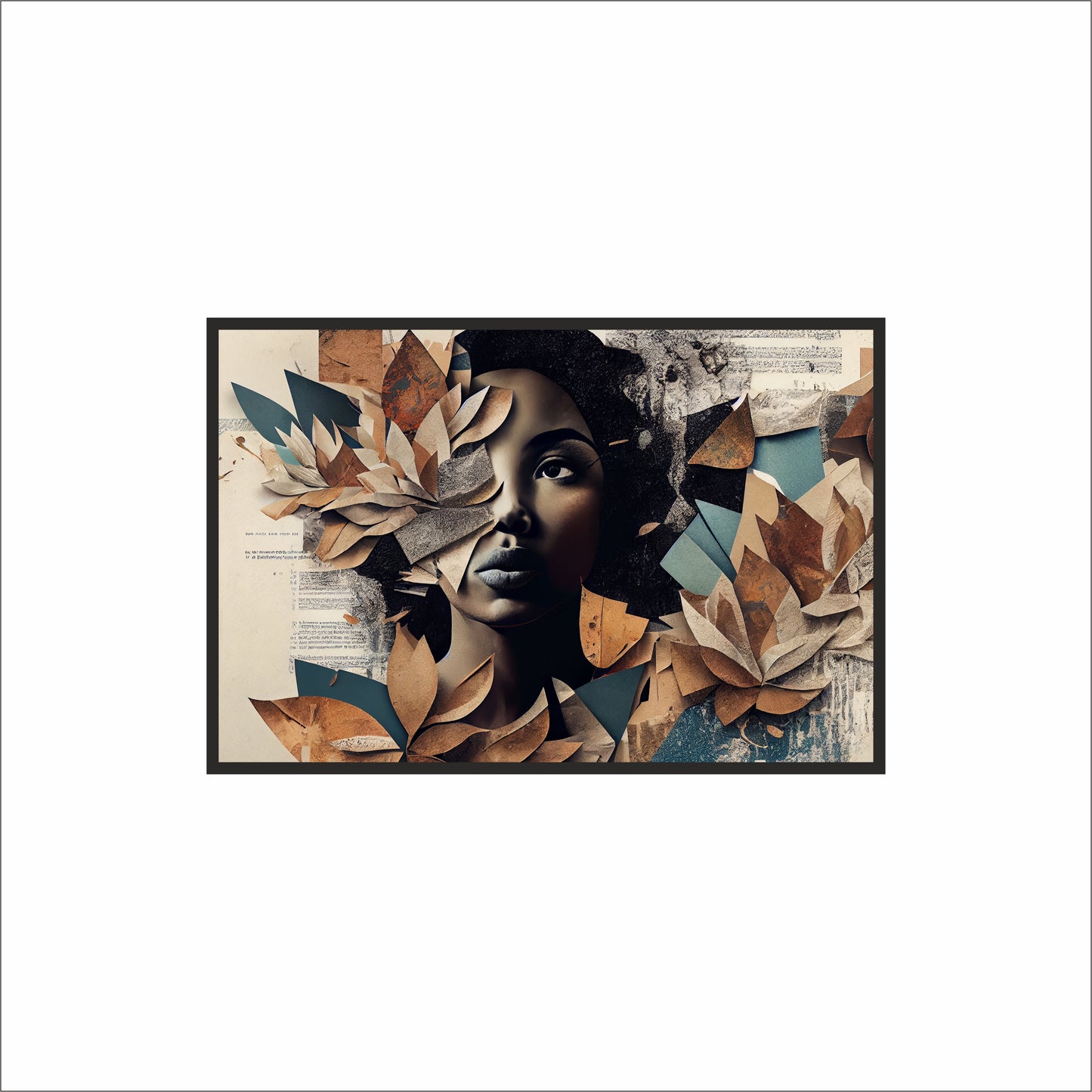 The Silent Muse – Abstract Portrait Wall Frame 🎭🍂