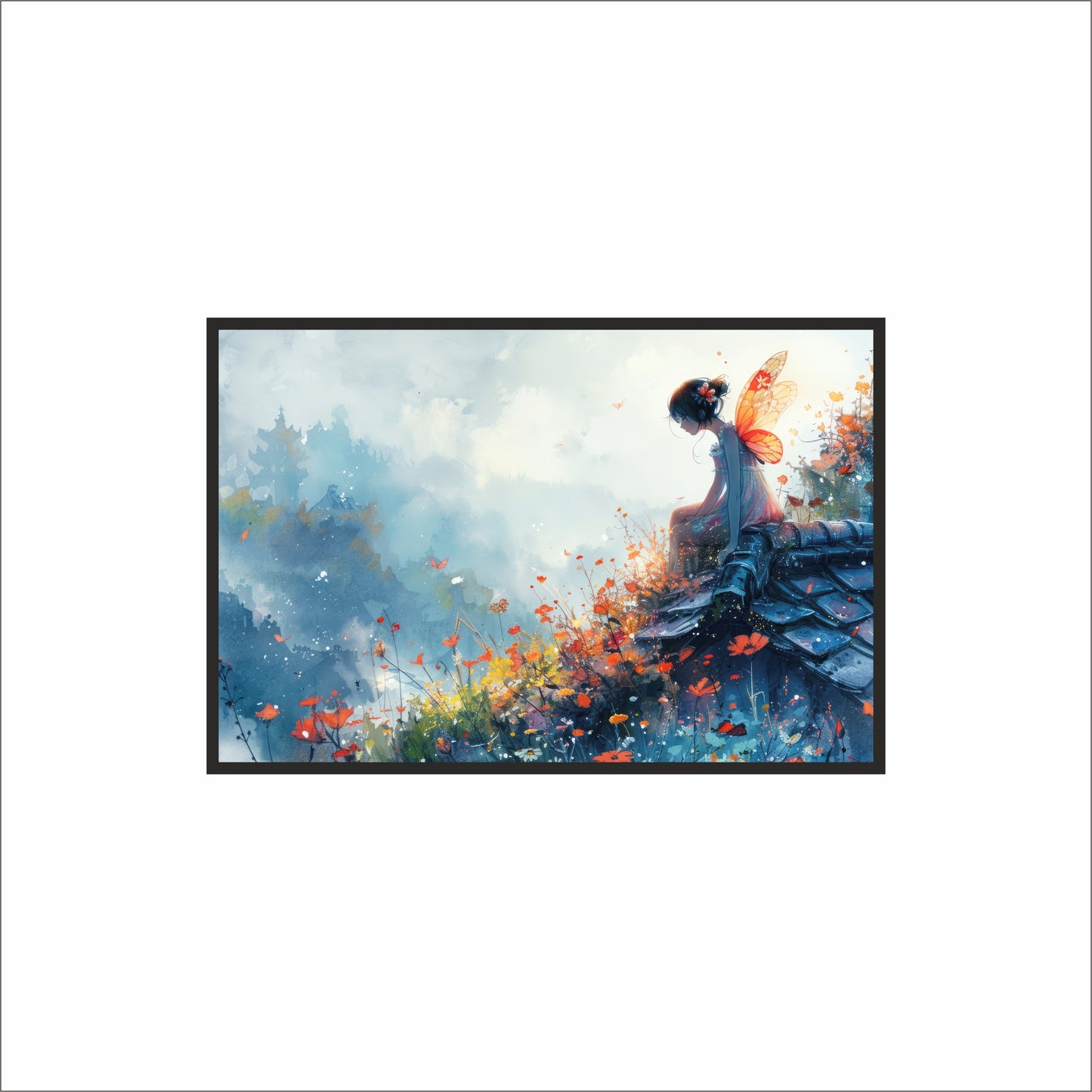Whispers of Dawn – Fairy Dreamscape Wall Frame 🧚‍♀️🌸