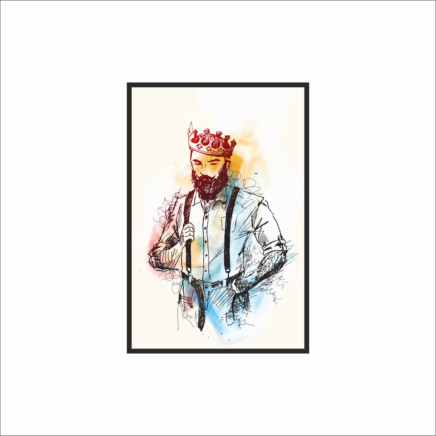 The Modern King – Regal Spirit Wall Frame 👑✨