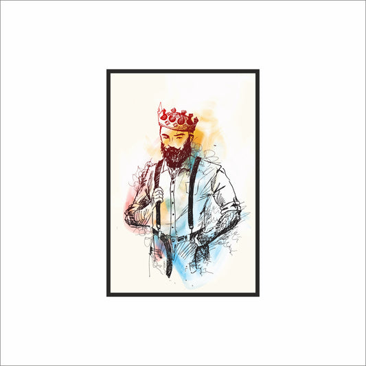 The Modern King – Regal Spirit Wall Frame 👑✨