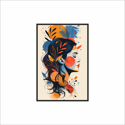 The Muse Within – Abstract Woman Art Frame 🎨✨