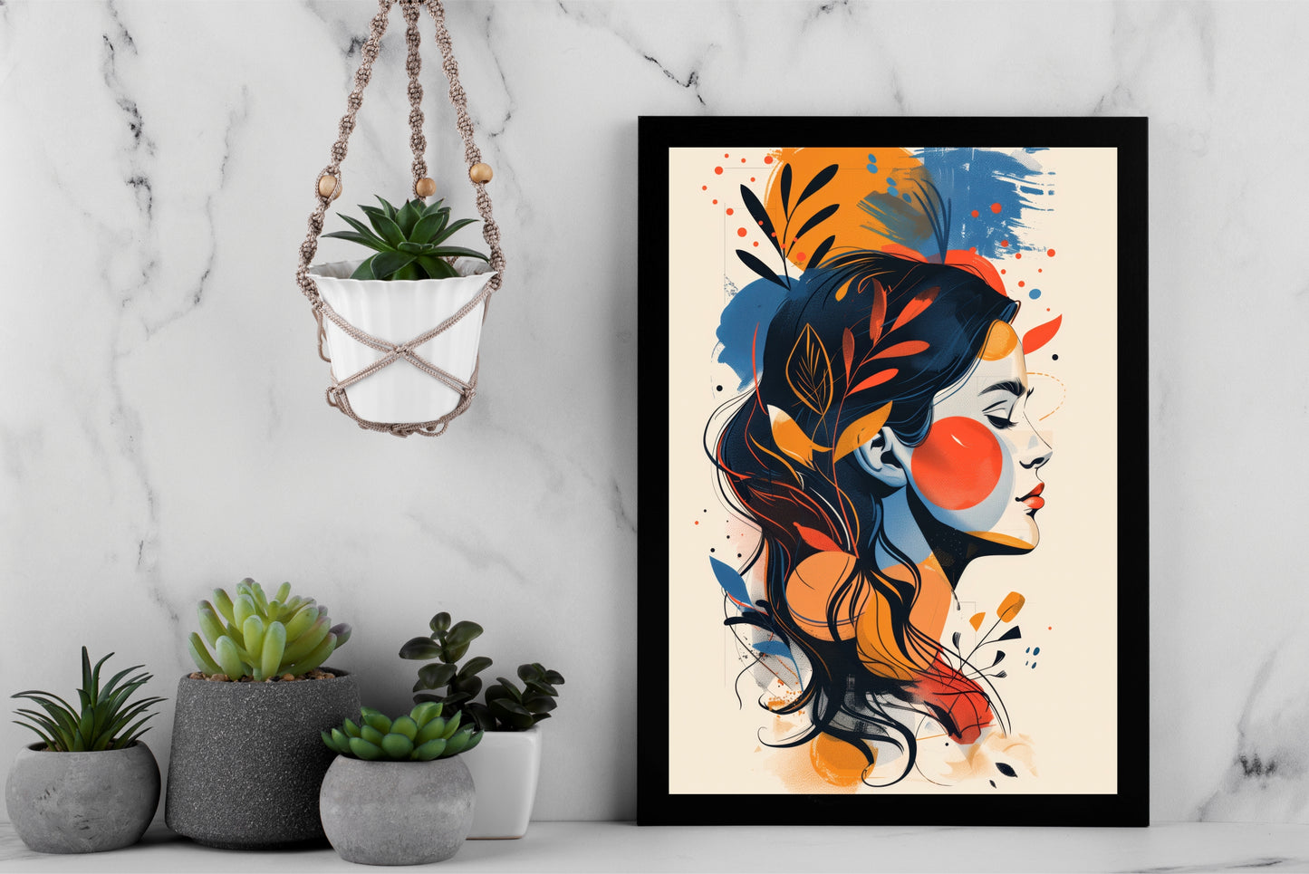 The Muse Within – Abstract Woman Art Frame 🎨✨