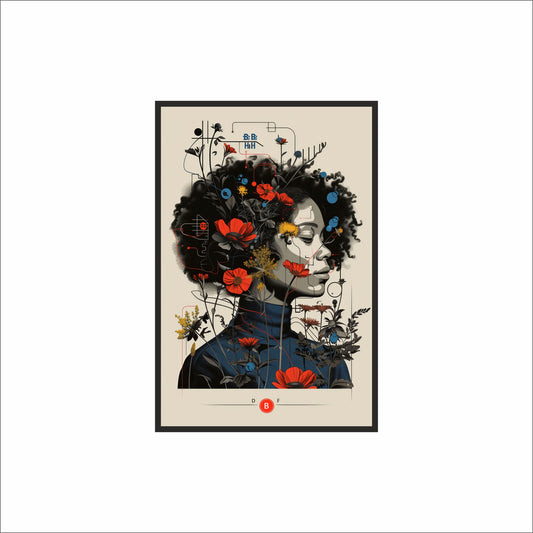 Wild Bloom – Botanical Soul Wall Frame 🌺✨