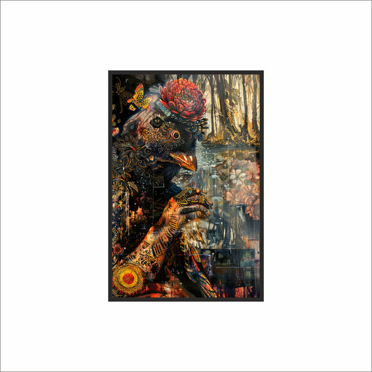 Spirit of the Wild – Mystical Reflection Wall Frame 🦋🔥