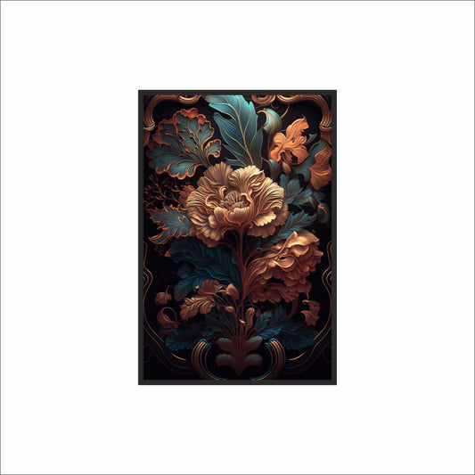 Golden Bloom – The Regal Botanical Wall Frame 🌿✨