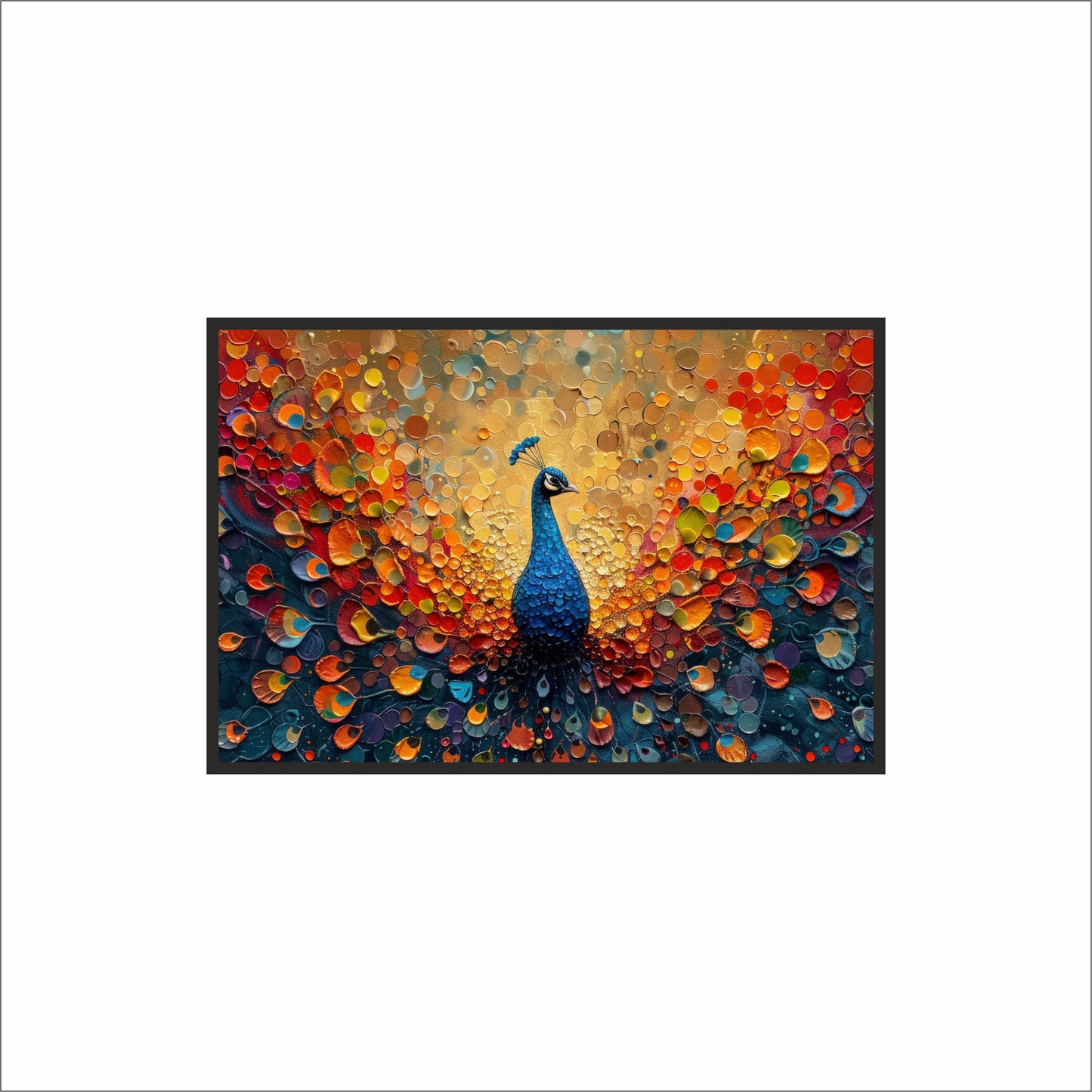 Majestic Aura – The Peacock Glory Wall Frame 🦚✨
