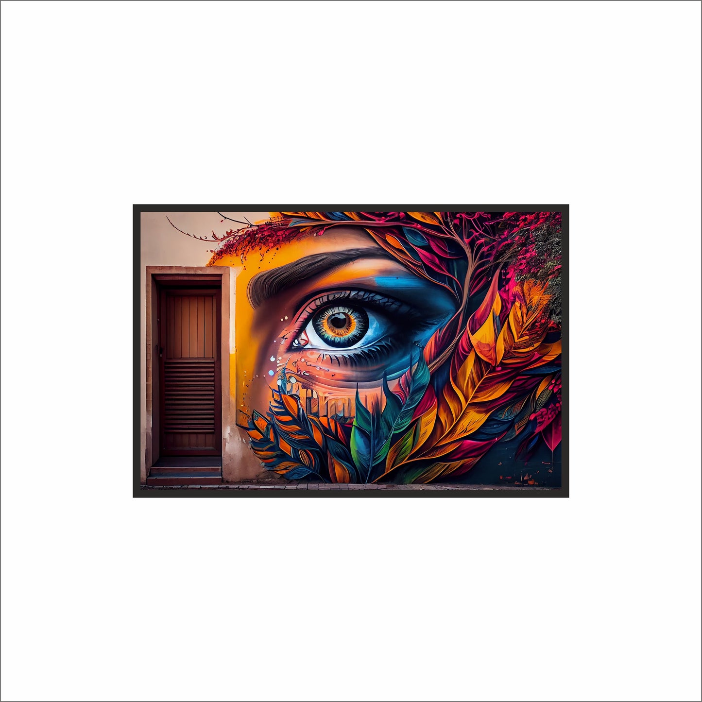 The Watchful Soul – Abstract Eye Wall Frame 👁️🔥