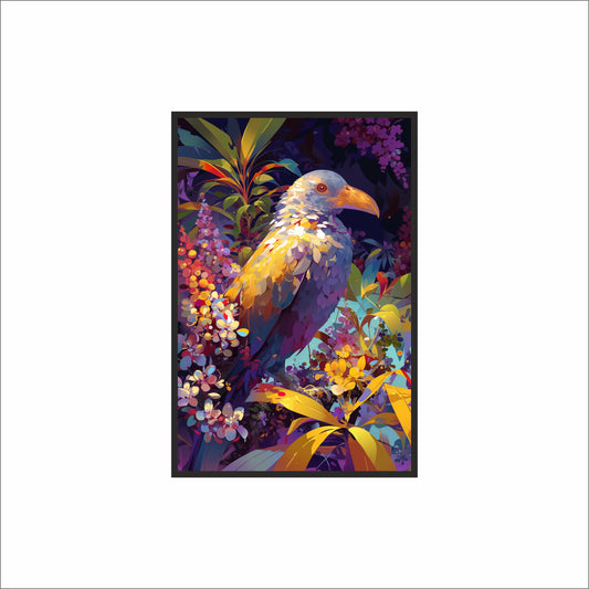 Mystic Bloom – The Enchanted Bird Wall Frame 🕊️🌺